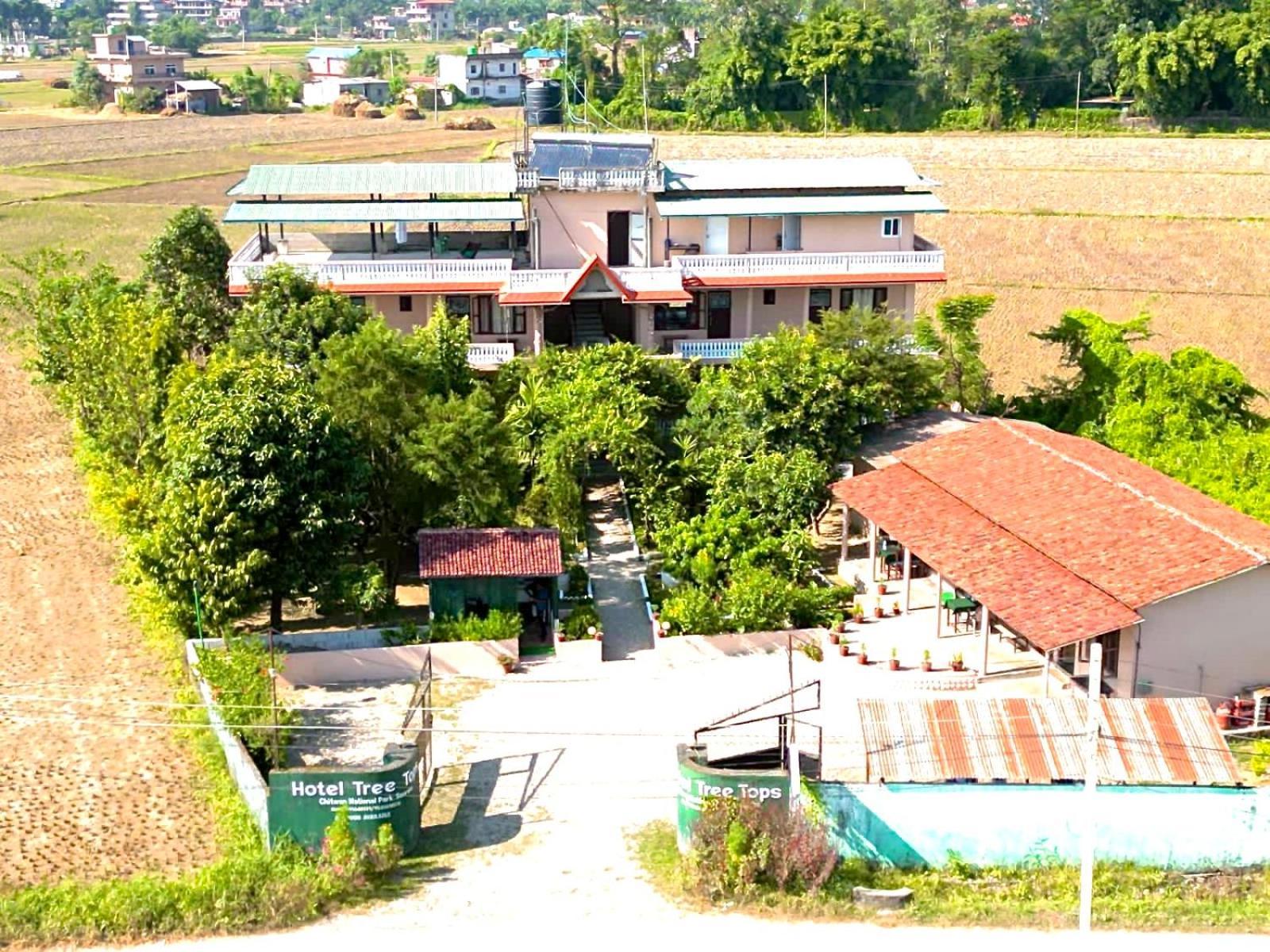 Hotel Tree Tops- A Serene Friendly Hotel In Sauraha Chitwan Exterior foto